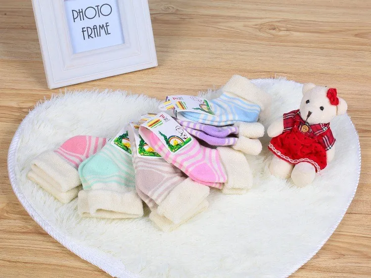 6 пар/лот, 6 цветов, осенне-зимние детские носки из хлопка носки для малышей 0-5 лет Детские носки для девочек и мальчиков