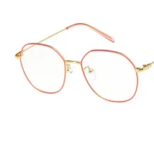 Ретро очки с рисунком боковое металлическое плоское зеркало для женщин oculos de grau художественная Полигональная оправа для очков de grau feminino