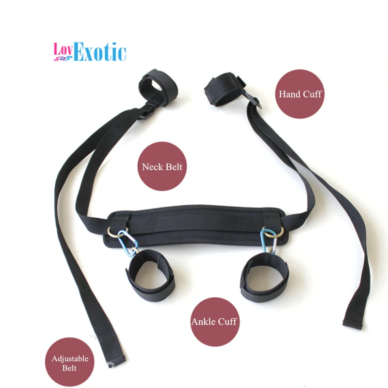 J408 Flirt Leg & Neck Straps For Couple Erotic Aid Sex Toys Sex Furniture Adult Product