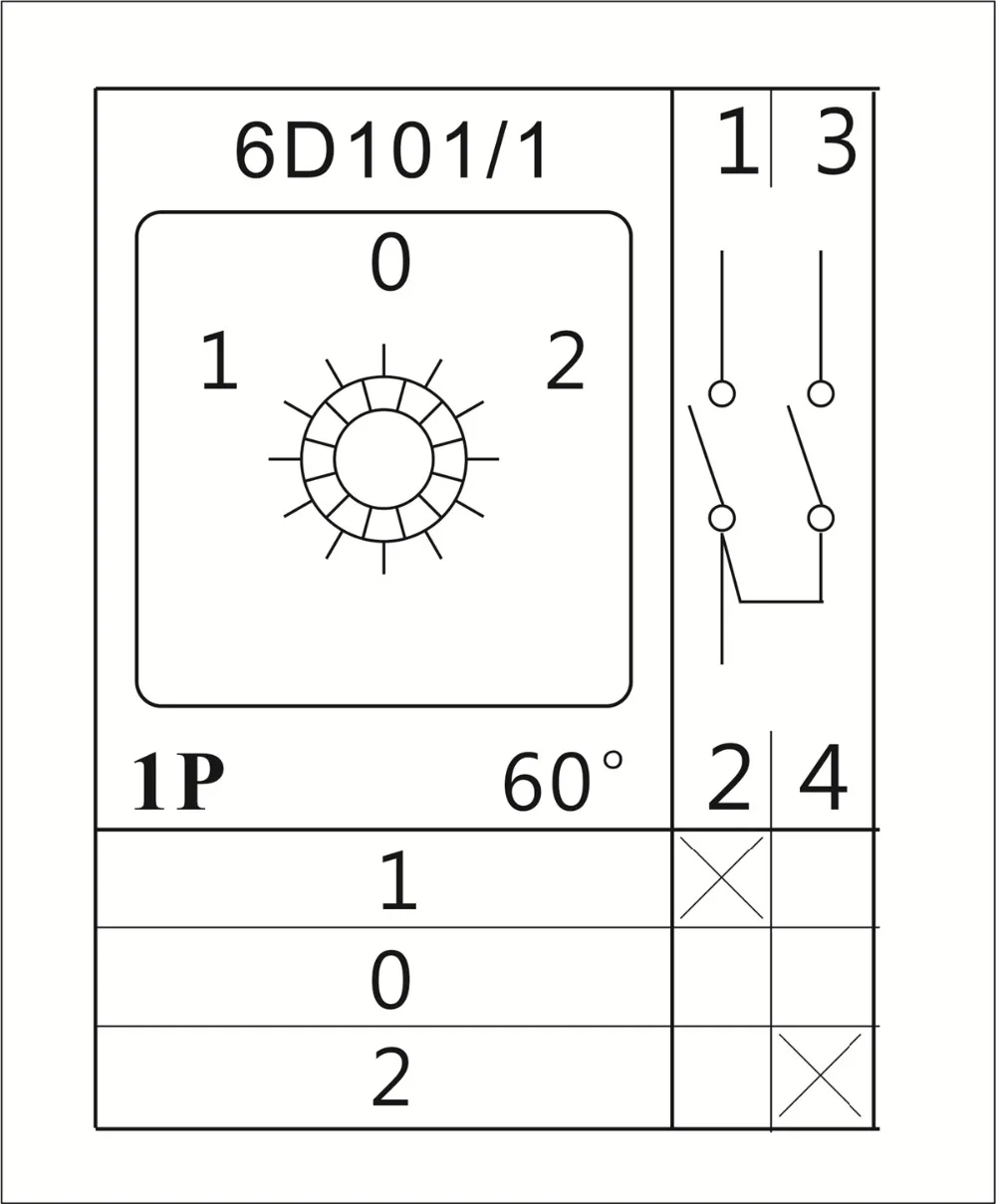 CANSEN LW26 25 Ith 25A поворотный кулачковый переключатель 1 0 2 1P 4 клеммы с защитой IP65