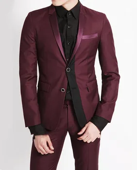 

Mens suit slim fit male 2 piece suits men Business Casual blazer Wedding Prom Dinner Suits Groomsman tuxedo(Jacket+Pants+Tie)