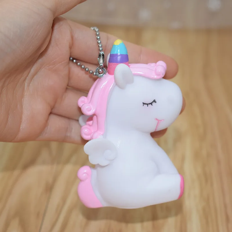 

XIAOJINGLIG Hot Rainbow Animal Unicorn Keychain for Women Bag Ornament Phone Key Chain Porte Clef keyring Bag Decoration