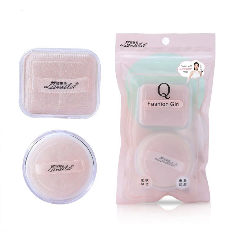 

Square circular latex Powder puff With a hook Four outfits box-packed Makeup tools