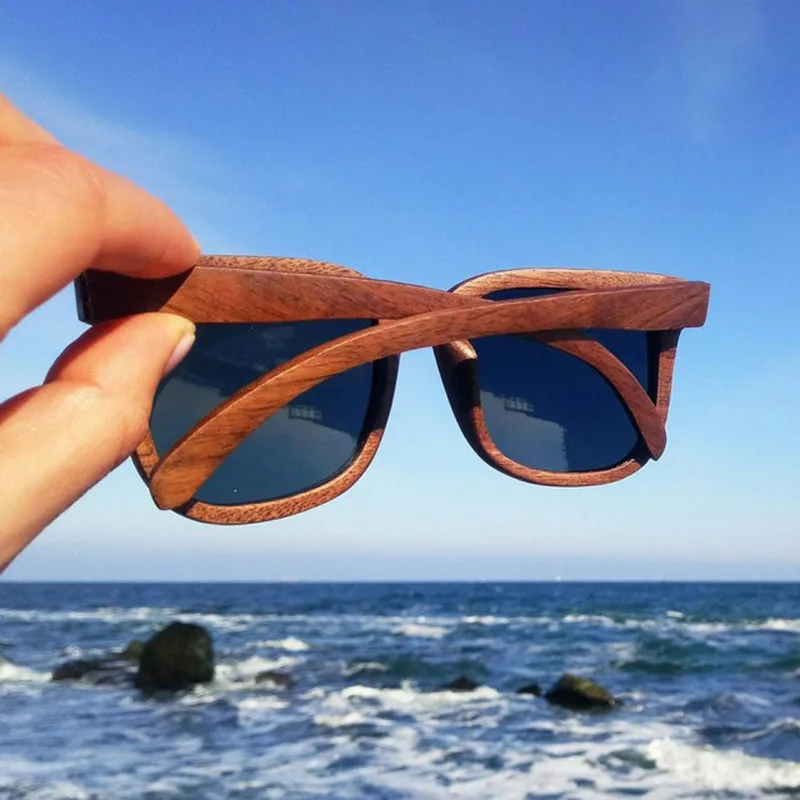 

BOBO BIRD Okulary gafas de sol mujer Sunglasses Red Wood Sunglasses Polarized Summer Eyewear Handmade Wood Sunglasses