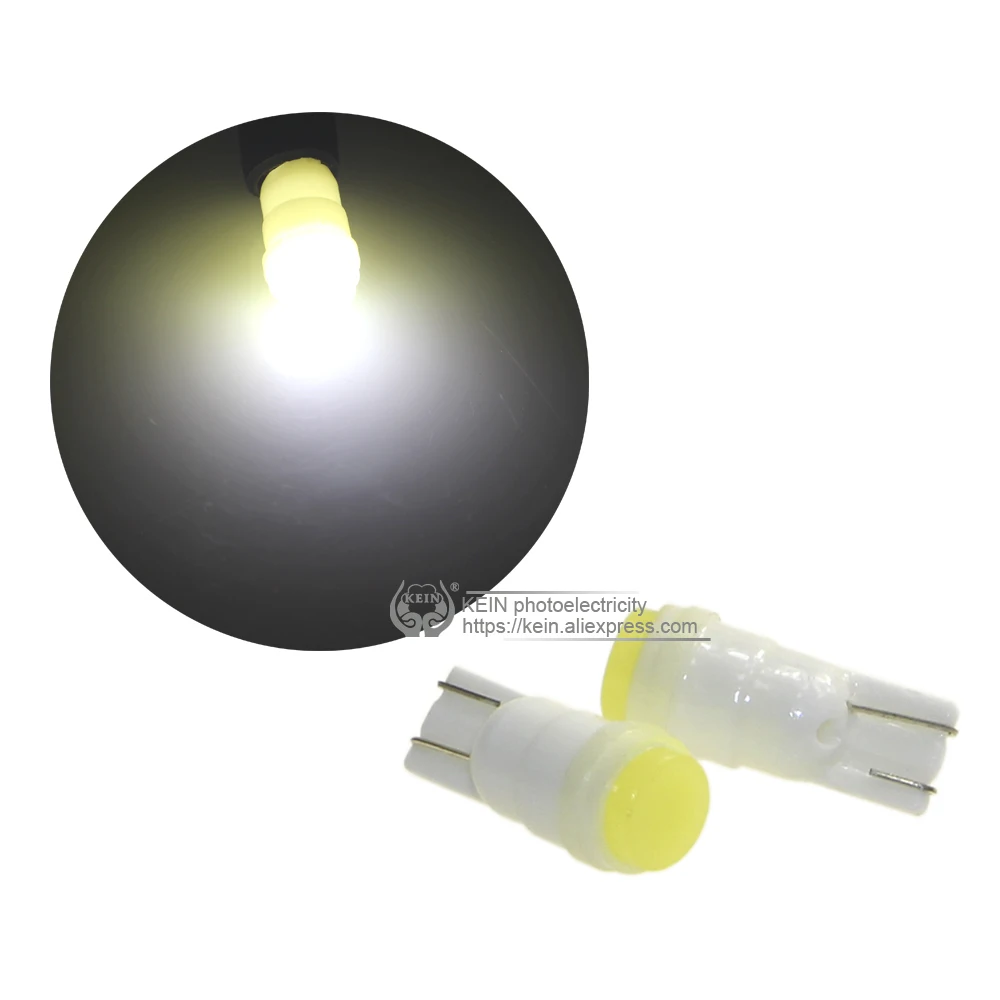 KEIN 10 шт. t10 w5w led COB керамическая лампа для автоматического чтения 168 194 световых