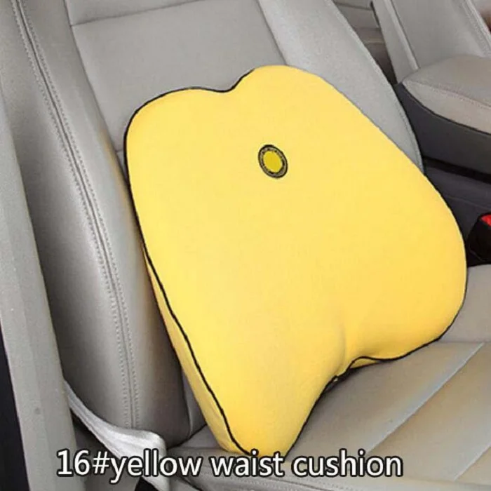16 yellow waist Rete автомобильное сиденье Подушка/поясная подушка подголовник универсальный подходит для внедорожников седанов переднее/заднее сиденье пространство пены памяти 1 - Цвет: 16 yellow waist