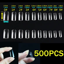OPHIR 500 шт/Партия Накладные ногти прозрачные французские акриловые искусственные накладные ногти половинные советы для дизайна ногтей инструменты для макияжа и ухода за ногтями DIY_ KD054