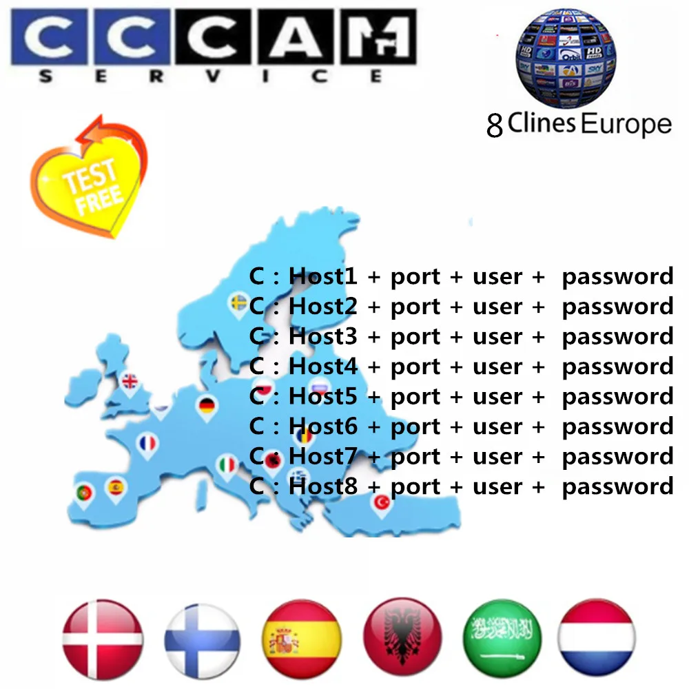 

Cccam Server HD Cccam lines for 1 year Europe Work well for Freesat v7 DVB-S2 Satellite Receiver freesat V7S v8 cccam 8 lines
