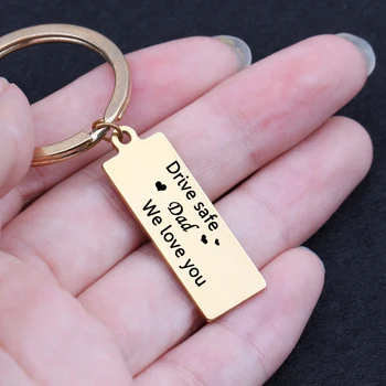 

Driver Keyring Gift For Father Priting Drive Safe Dad We Love You Keychain Keysholder