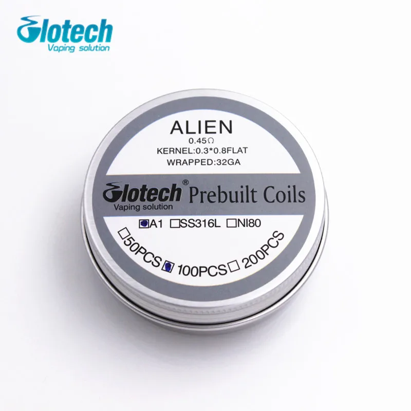 Glotech 100pcs/lot Alien Clapton premade coils prebuilt coil for DIY vaporizer RDA RBA atomizer Glotech 100pcs/lot Alien Clapton premade coils prebuilt coil for DIY vaporizer RDA RBA atomizer