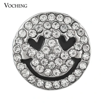 

Vocheng Snap Charms Interchangeable Accessory With Crystal 18mm Smiling Face Charms Vn-005