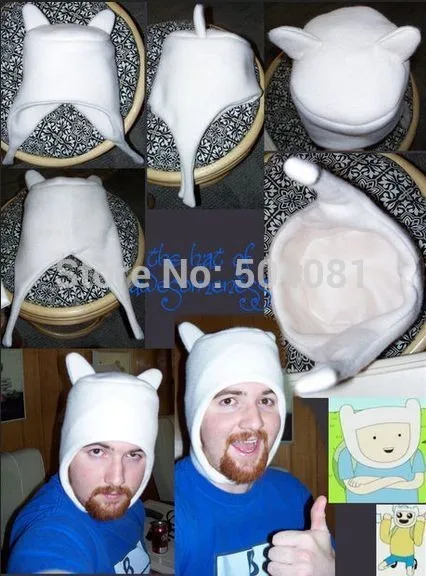 Adventure Finn Jake / Fionna Soft Plush Hat Cap Cartoon Movie \u0026 TV Cosplay hat Winter Warm cap fit