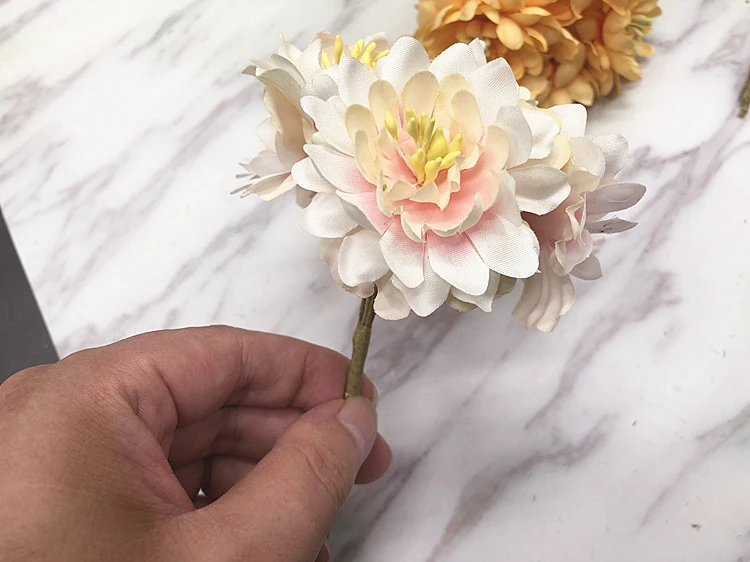 HINDJEF тычинки diy имитация шелка цветок розы Подсолнух букет ручной работы искусственный цветок голова гирлянда корсаж