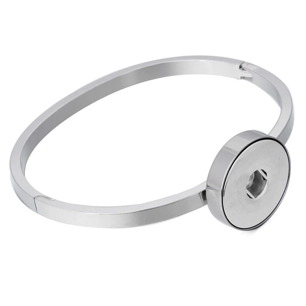 

New Snap Jewelry Real Stainless Steel Bracelets Snap Button Bracelets Bangles fit 18mm Snap Buttons Jewelry Snaps Bracelets