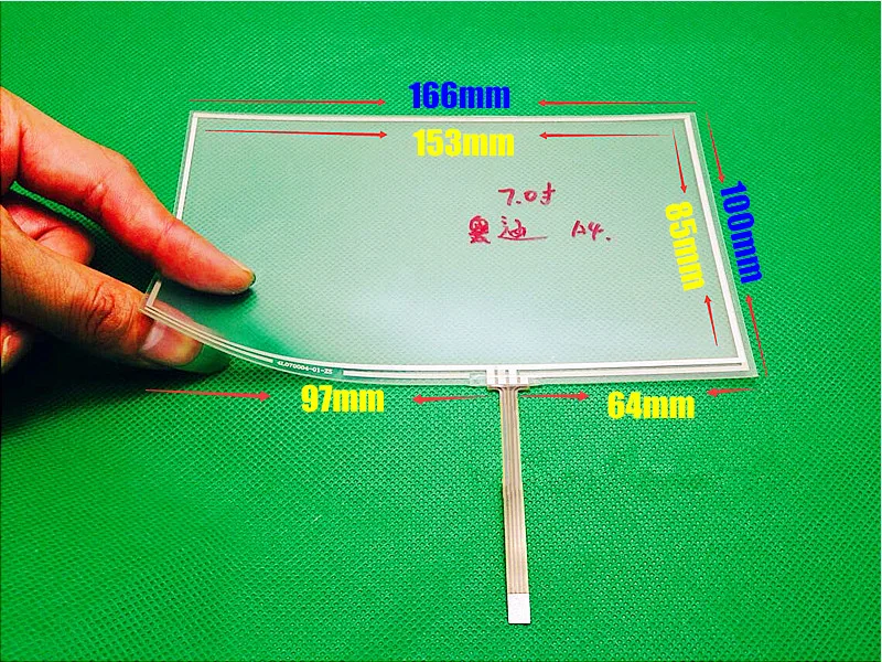 

TOUCH For A4 7" inch 166mm*100mm 165mm*100mm 4 wire Resistive Touch screen digitizer panels CAR GPS Navigation Touch Screen