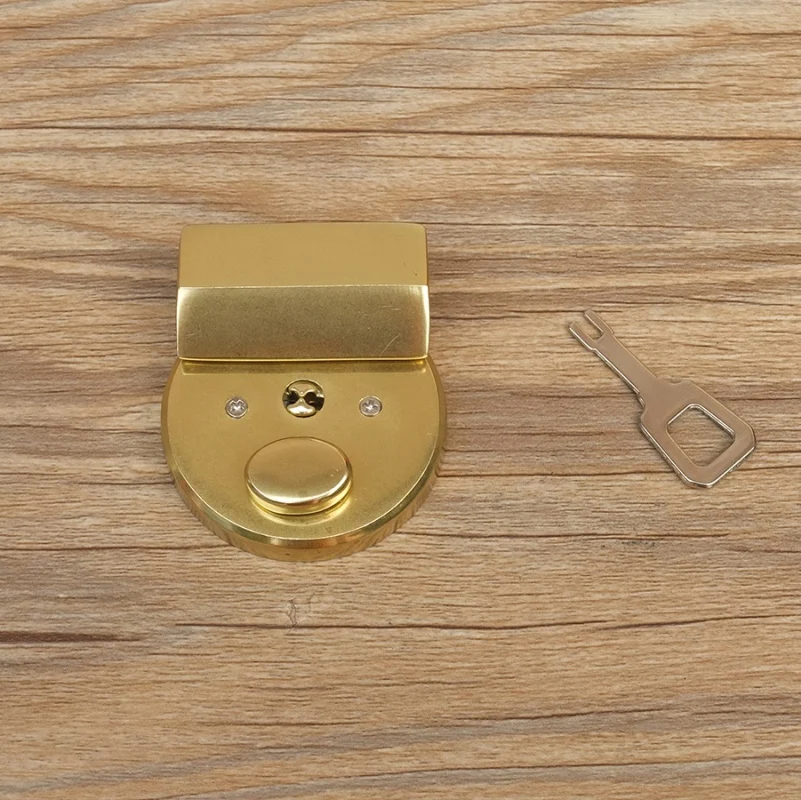 DIY кожа ремесло оборудования портфель замок застежка латунь цвет 44 мм * 51 мм|brass