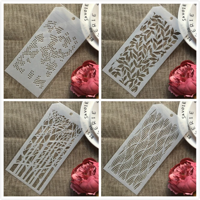 

4Pcs/Set 24*12cm River Tree DIY Layering Stencils Wall Painting Scrapbook Coloring Embossing Album Decorative Card Template