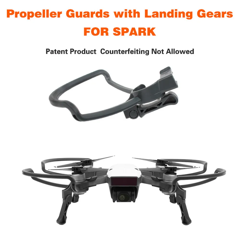 

HIPERDEAL Propellers Guards+Extend Landing Legs Gear Kit For DJI SPARK Drone RC Spare Quadcopter Accessories Parts BAY06