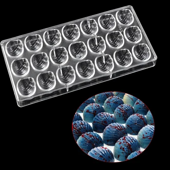 

Creative conch shaped polycarbonate chocolate moulds 3D Transparent cake decorating tools