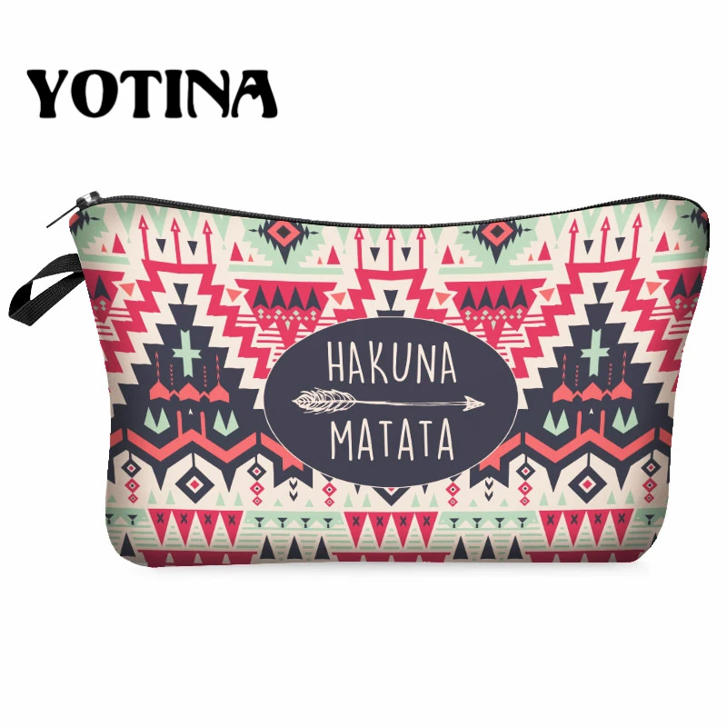 Yotina женская сумка для макияжа Единорог 3D косметичка с принтом органайзер для макияжа для путешествий сумка для туалетных принадлежностей Чехол для красоты - Цвет: bpd41167