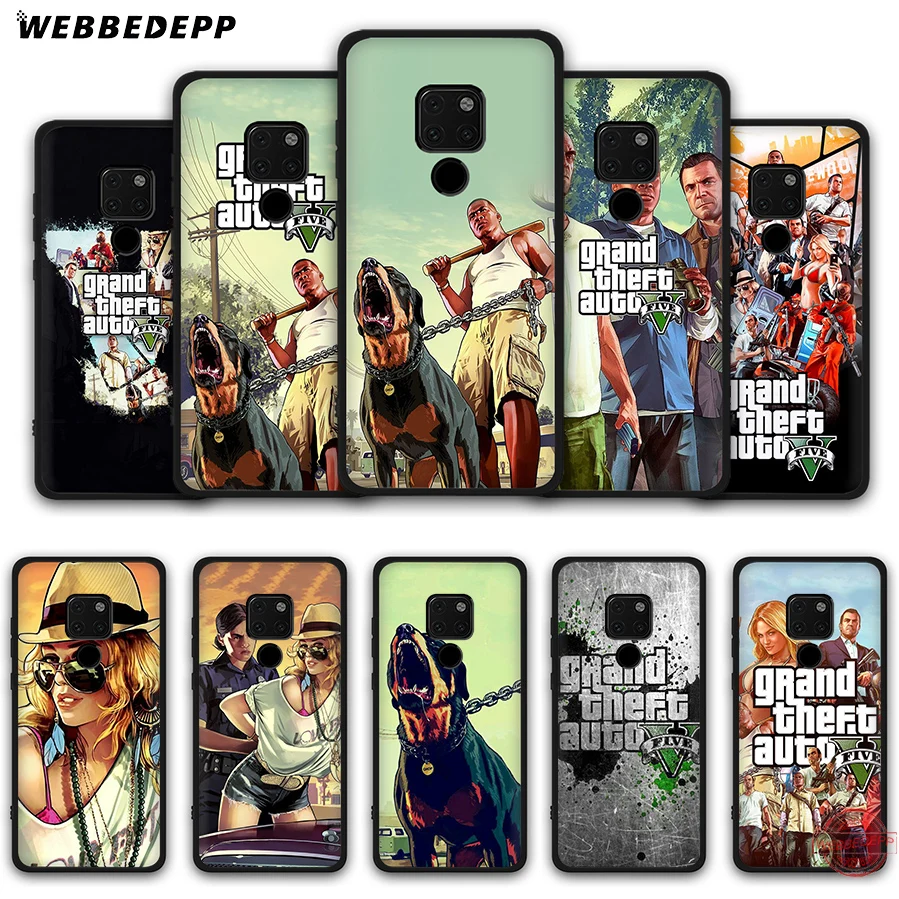 WEBBEDEPP Grand Theft Auto GTA V мягкий чехол для Huawei Mate 30 10 20 Pro Lite Nova 2i 3 3i 4 5i 2 чехлы | Мобильные