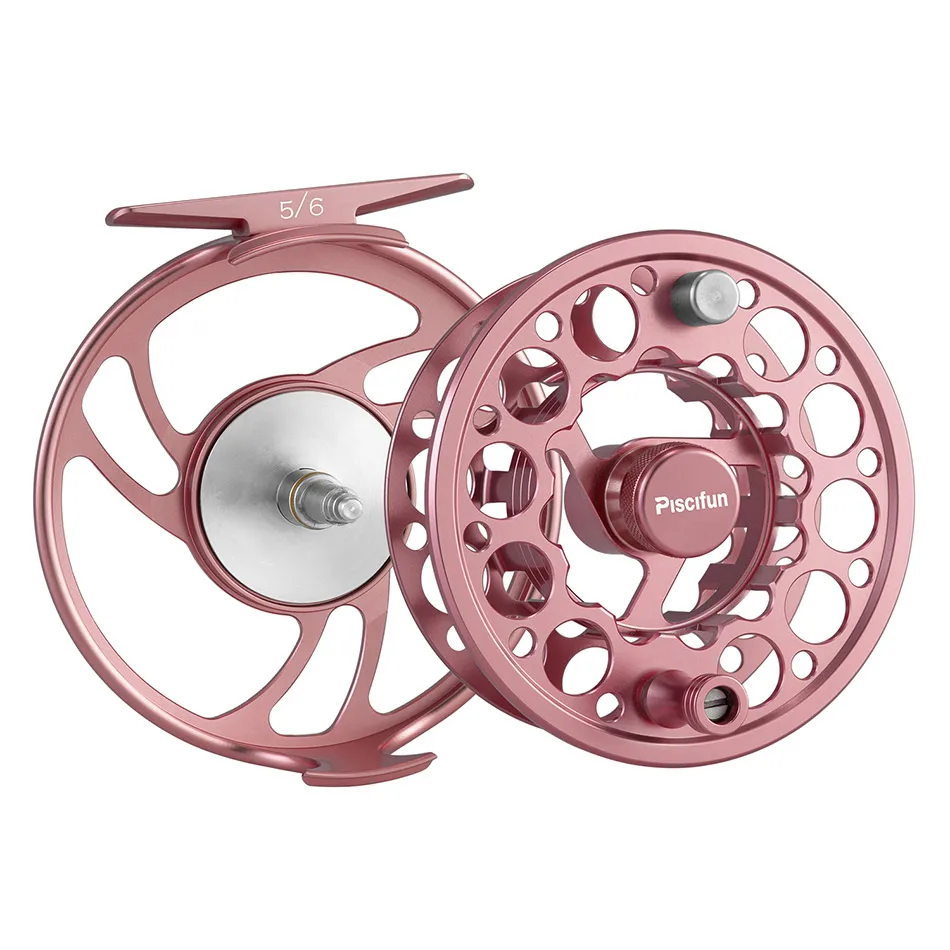 Carretel de Reposição Material da Liga Piscifun Rosa Espada Voar Usinado Alumínio 3 - 4 5 6 7 8 Mosca Carretel Extra Cnc 4 4 5 6 7 8 mosca carretel extra carretel