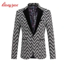 Мужской повседневный Блейзер, куртка, брендовая деловая мода, корейский Блейзер, костюм, мужской костюм, большие размеры, свадебный костюм F2106