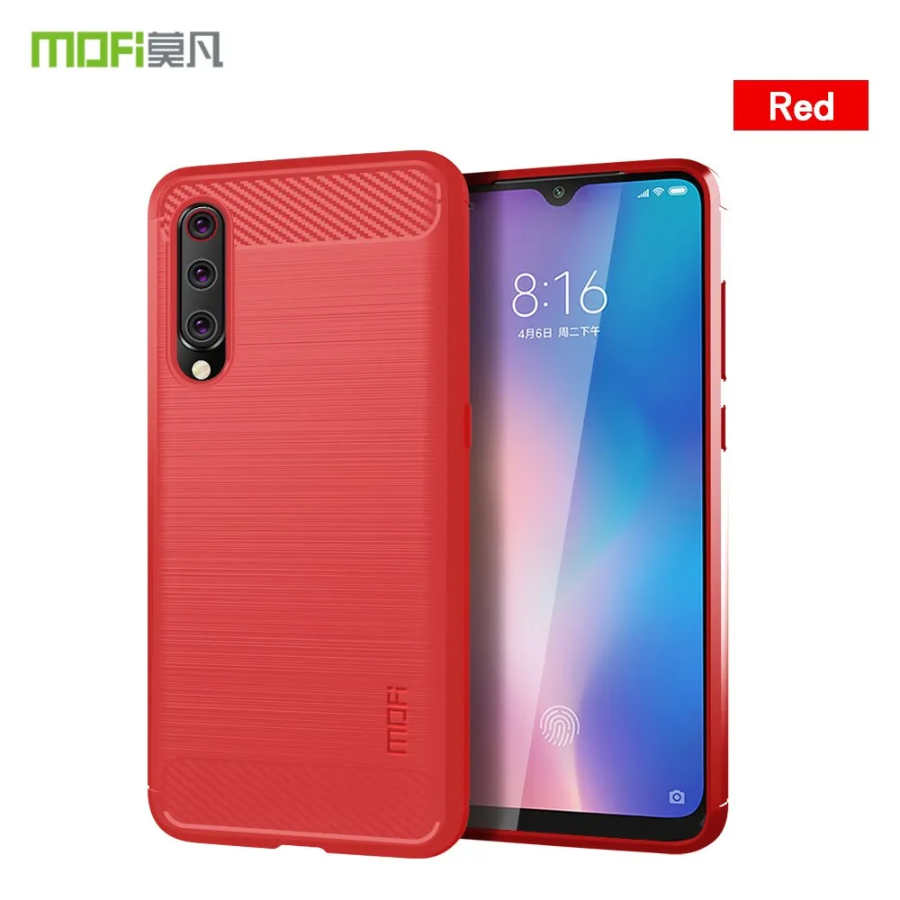 xiaomi leather case glass for Xiaomi Mi 9 Case MOFi Carbon Fiber Heavy ShockProof Back Cover For Xiaomi Mi 9 Se Luxury Silicone Protective Coque xiaomi leather case chain Cases For Xiaomi