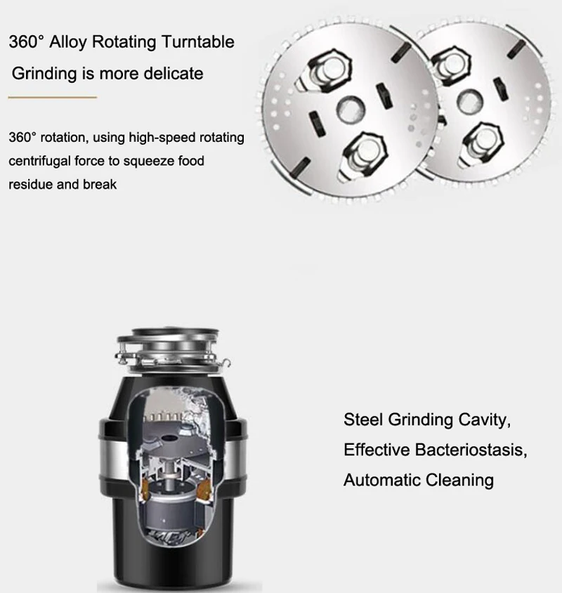 6 кг/1л емкость для удаления пищевых отходов дробилка утилизация отходов шлифовальный станок из нержавеющей стали кухонная техника немецкая технология