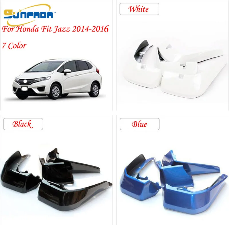 

SUNFADA 4pcs/set Car Mud Flaps Mud Guard Exterior Protection Paint Fender For Honda Fit Jazz/GK5 2011-2016 Car Styling