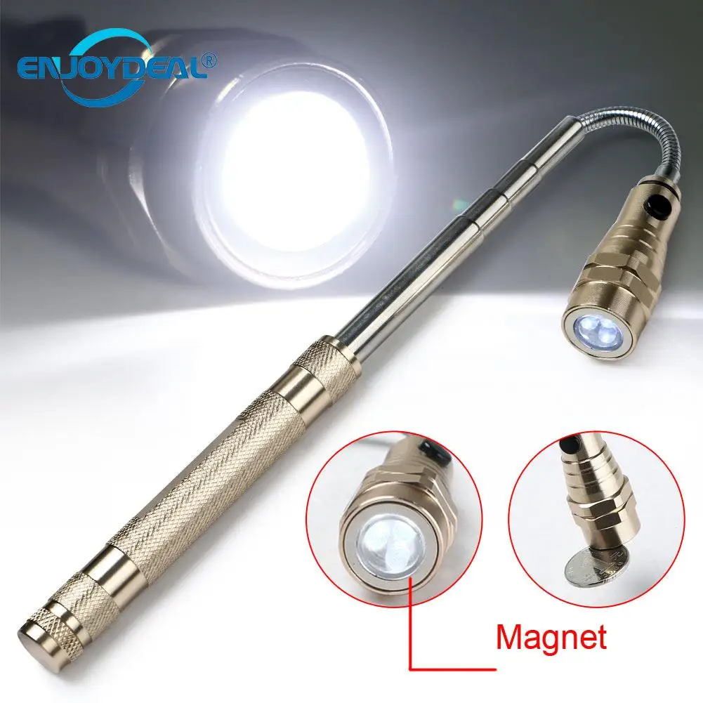 Pick up Retractable LED Flashlight Telescopic Extending Torch