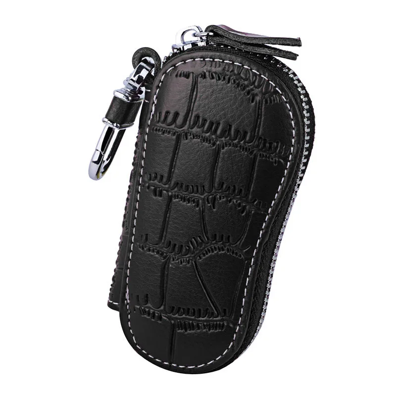 Держатель для ключей из натуральной кожи, органайзер, кошелек, Автомобильный Автоматический чехол для ключей, для мужчин и женщин, ключница, сумка для ключей, 149 - Цвет: black2