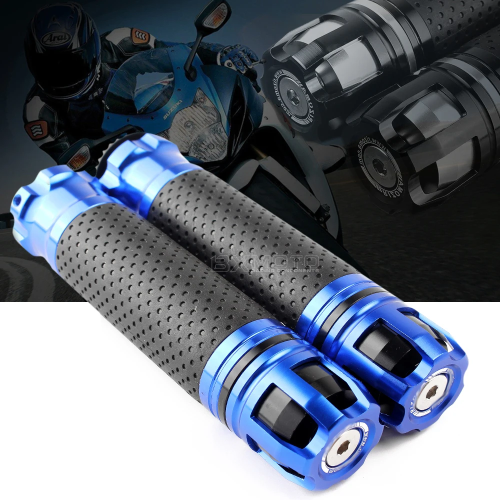 

7/8'' Motorcycle Handle bar end Cover Handlebar Grips CNC 22MM Universal Street & Racing Moto Racing Grips ends