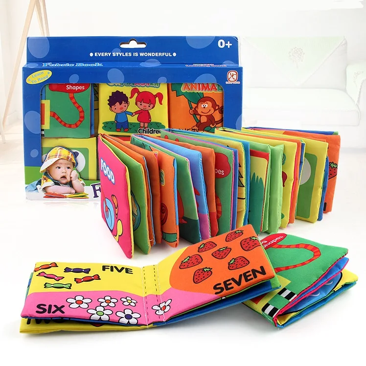 

12 Styles Cloth Baby Book Intelligence Development Educational Toy Soft Cloth Learning Cognize Books 0-12 Months Kids Quiet Book