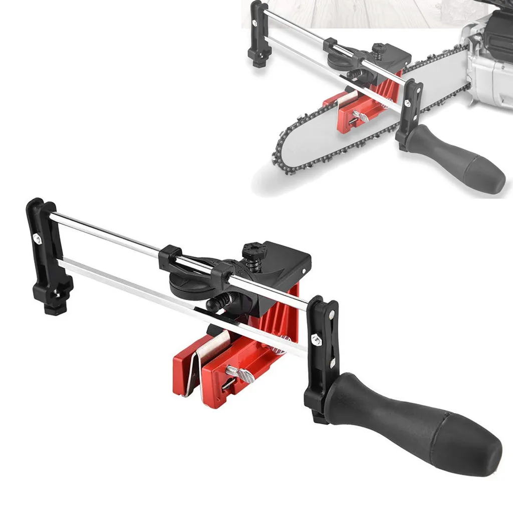 

Chainsaw Saw Chain Filing Guide Tool Metal Bar Mounted Manual Chain Sharpener Garden Chain Saw Sharpener Garden Tools
