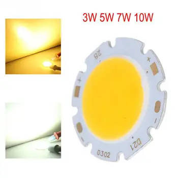 

Diameter 2.8cm COB LED Lamp Chip Round High Power 3W 5W 7W 10W Input Smart IC No Driver LED Bulb Flood Light Spotlight