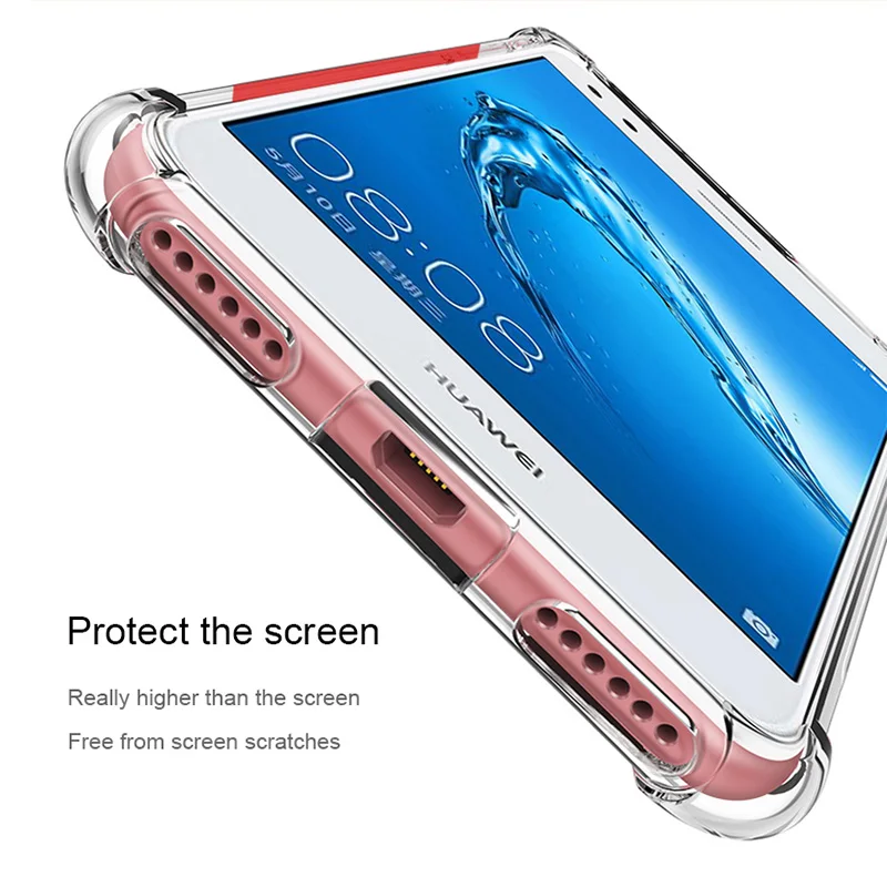 Противоударный прозрачный силиконовый чехол SIXEVE для Huawei P10 Lite Plus P8 P9 Y3 Y5 2017 honor 9