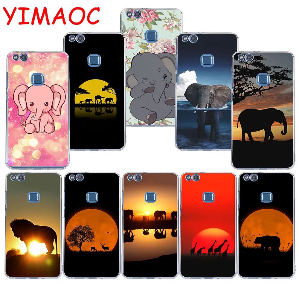 

YIMAOC 207z Kinds of Watercolor Elephant Soft TPU Case for Huawei P20 Pro P10 P9 P8 Lite P Smart Mate 10 lite 20 pro