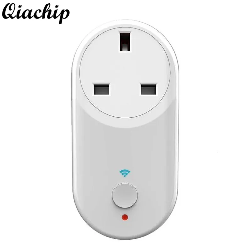 

QIACHIP UK Plug WiFi Smart Home Socket App Remote Control Switch Work With Amazon Alexa Google Home Timing Light Control Switch