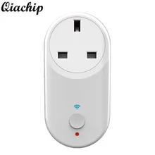 QIACHIP UK Plug WiFi Smart Home Socket App Remote Control Switch Work With Amazon Alexa Google Home Timing Light Control Switch