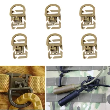 

swivel D ring moutain climb webbing clamp tactical hang camp outdoor clip backpack attach strap molle hike bushcraft