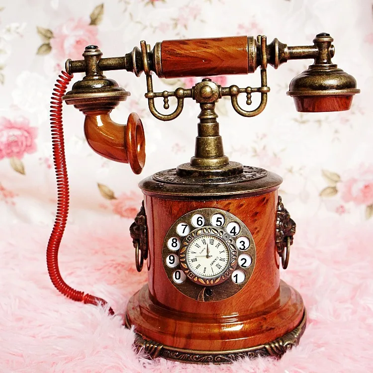 

Mini phone with clock model retro model handmade home decoration accessories modern vintage home decor christmas gift