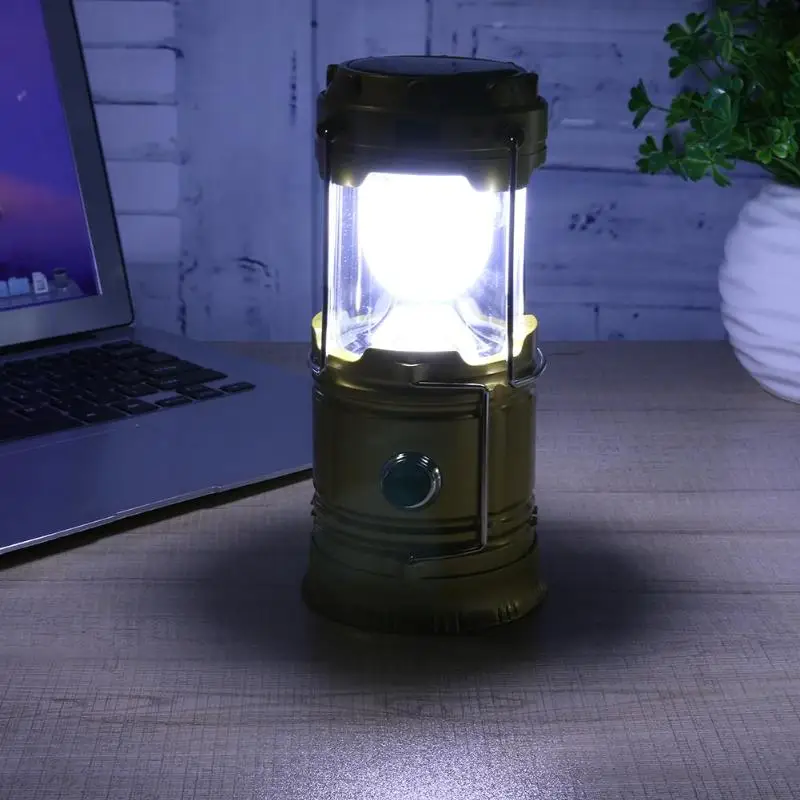 

Multifunctional LED Solar USB Charging Camping Lamp Multifunction Outdoor Waterproof Portable Lantern Light for Hiking Sports