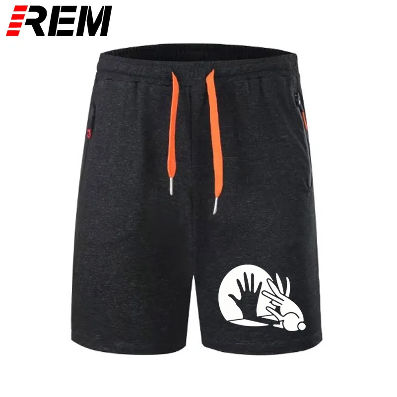 REM Короткие штаны для рук, теней, кроликов, негабаритных с животным принтом, для мужчин, высокое качество, хлопок, для мужчин, унисекс, повседневные топы, Harajuku, трусики