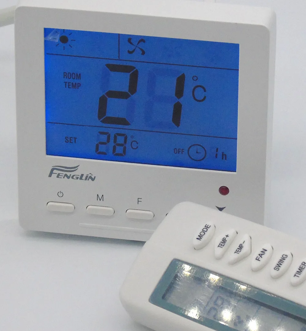 

Infrared remote thermostat temperature controller with heating cooling