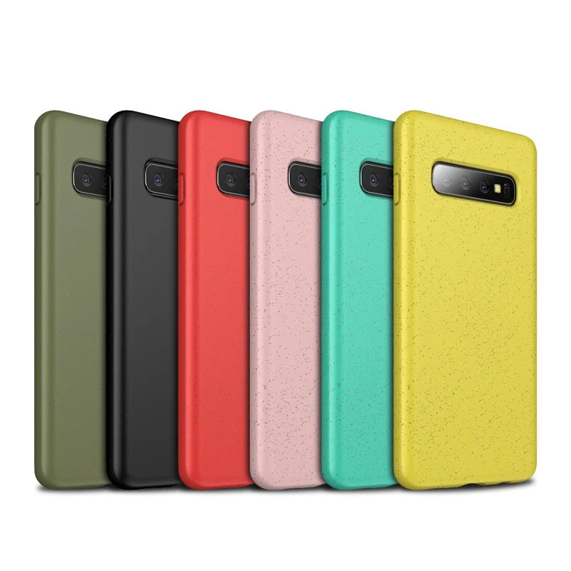

Wheat straw mixed TPU Phone Case For Samsung S10 S10+ Plus S10E Soft Anti-knock Shock-proof Cover Frosted Anti-fingerprint Case