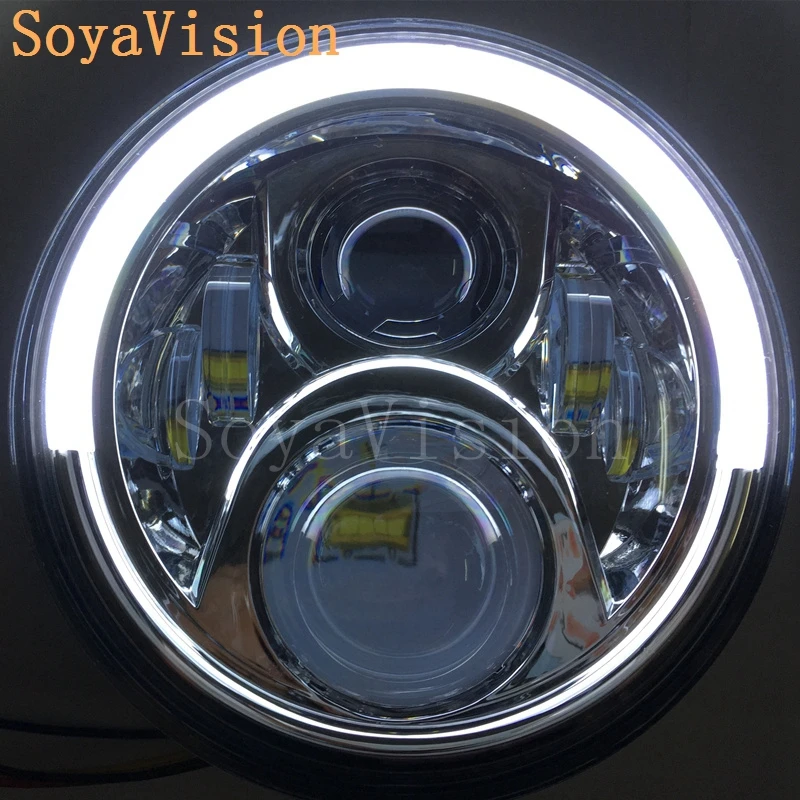 

7 Inch Motorcycle LED DRL Projector Headlights With Angel Light for Honda Headloght CB400 CB500 CB1300 Hornet 250 600 900 VTE