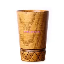 20 шт./лот Быстрая деревянные чашки Винтаж ручной работы деревянный Чай питьевой стакан молока пива Кофе кружка древесины Стекло