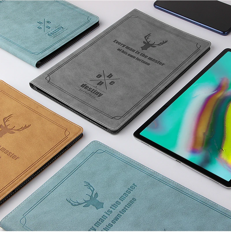 Чехол в стиле ретро с рисунком оленя для Samsung Galaxy Tab S5E 10,5 SM-T720 SM-T725 T720 T725 чехол из искусственной кожи с подставкой+ ручка
