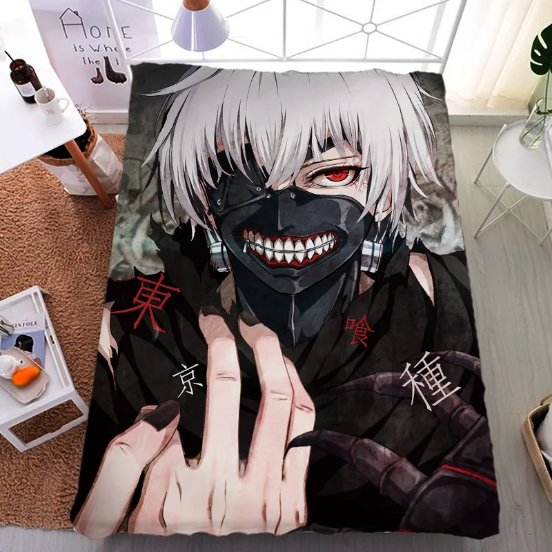 Обновление сентября японское аниме Токийский Гуль Kaneki Кен& Kirishima Toka постельное белье из молочного волокна и фланелевое одеяло летнее одеяло 150x200